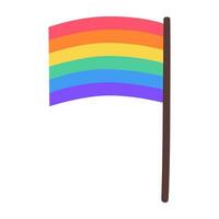 lgbt bandera aislado en blanco antecedentes. lgbtq. símbolo de el lgbt orgullo comunidad. lgbt orgullo o arco iris en varios formas diseño. lgbt bandera o arco iris bandera. vector ilustración.