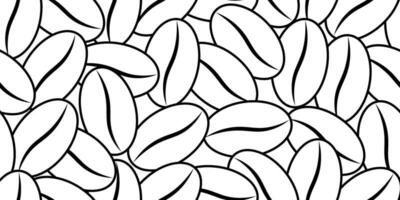 pile of coffee beans seamless pattern vector