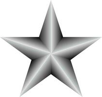 negro gris degradado solitario estrella icono vector