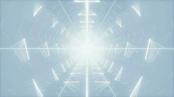 Abstract white tunnel, 3d rendering. video