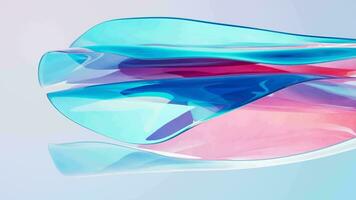 Abstract gradient glass background video, 3d rendering. video