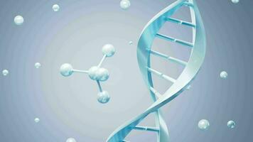 dna e molecolare struttura, 3d resa. video