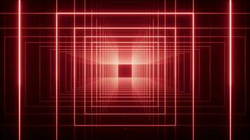 Abstract neon tunnel, 3d rendering. video