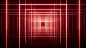 Abstract neon tunnel, 3d rendering. video