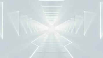 abstrait blanc tunnel, 3d le rendu. video