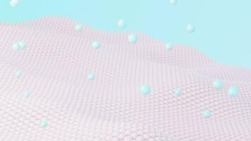 Pink braided fabric background, 3d rendering. video