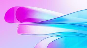 Abstract gradient glass background video, 3d rendering. video