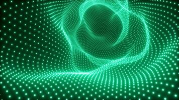 Abstract neon tunnel, neon wormhole, 3d rendering. video