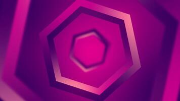 une violet hexagone Contexte avec une rose Contexte video