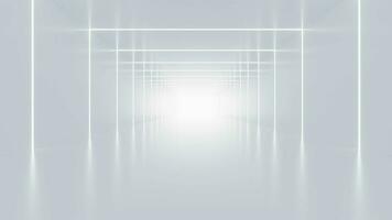 Abstract white tunnel, 3d rendering. video