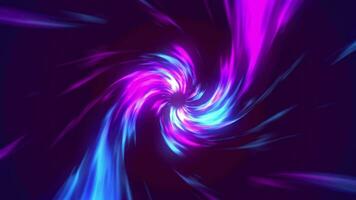 une bleu et violet tourbillon sur une noir Contexte video