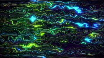 abstract achtergrond met neon lichten en golven video