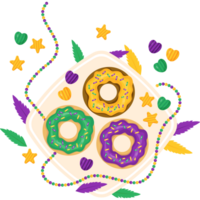 King Cake. Festive Donuts png