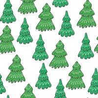 Christmas pine tree pattern vector