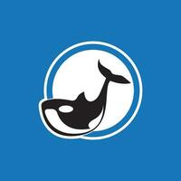 Orca icon and symbol vector template illustration