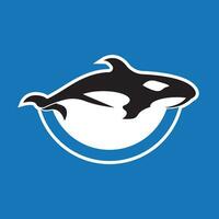 Orca icon and symbol vector template illustration