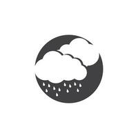 Rain icon and symbol vector template illustration