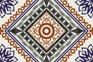 Ikat ethnic aztec embroidery style.Figure Geometric oriental traditional art pattern.Design for ikat background,wallpaper,fashion,clothing,wrapping,fabric,element,sarong,graphic,vector illustration. vector