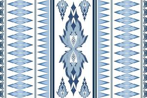 Ikat ethnic aztec embroidery style.Figure Geometric oriental traditional art pattern.Design for ikat background,wallpaper,fashion,clothing,wrapping,fabric,element,sarong,graphic,vector illustration. vector