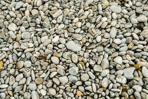 a close up of a gravel and pebble surface photo