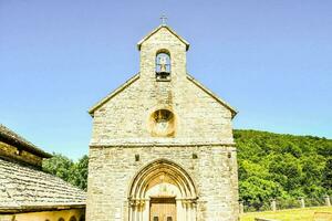 a church in the mountains photo