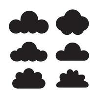 resumen vector nubes paquete icono diseño modelo