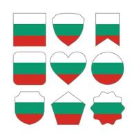 Modern Abstract Shapes of Bulgaria Flag Vector Design Template