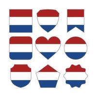 Modern Abstract Shapes of Netherland Flag Vector Design Template