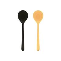 Spoon vector. Wood Spoon on white background. vector