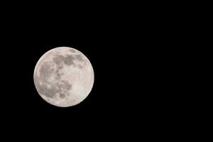 el Luna es visto en el oscuro cielo foto