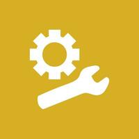 Gear setting symbol icon vector image. Illustration of the industrial wheel mechine mechanism design image