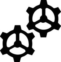 Gear setting symbol icon vector image. Illustration of the industrial wheel mechine mechanism design image