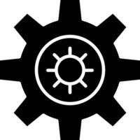 Gear setting symbol icon vector image. Illustration of the industrial wheel mechine mechanism design image