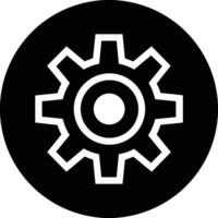 Gear setting symbol icon vector image. Illustration of the industrial wheel mechine mechanism design image