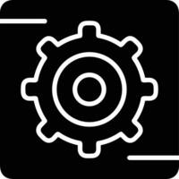 Gear setting symbol icon vector image. Illustration of the industrial wheel mechine mechanism design image