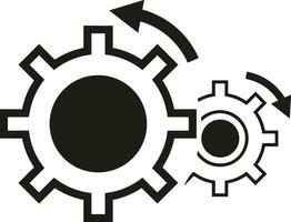 Gear setting symbol icon vector image. Illustration of the industrial wheel mechine mechanism design image