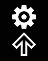 Gear setting symbol icon vector image. Illustration of the industrial wheel mechine mechanism design image