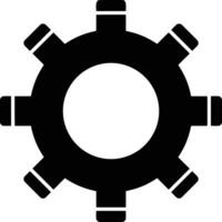 Gear setting symbol icon vector image. Illustration of the industrial wheel mechine mechanism design image