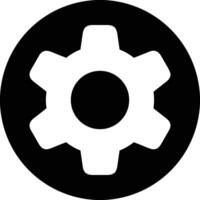 Gear setting symbol icon vector image. Illustration of the industrial wheel mechine mechanism design image