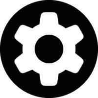 Gear setting symbol icon vector image. Illustration of the industrial wheel mechine mechanism design image