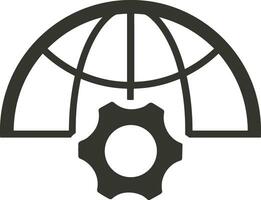 Gear setting symbol icon vector image. Illustration of the industrial wheel mechine mechanism design image