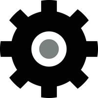 Gear setting symbol icon vector image. Illustration of the industrial wheel mechine mechanism design image