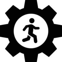 Gear setting symbol icon vector image. Illustration of the industrial wheel mechine mechanism design image