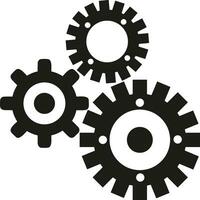 Gear setting symbol icon vector image. Illustration of the industrial wheel mechine mechanism design image