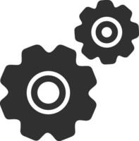 Gear setting symbol icon vector image. Illustration of the industrial wheel mechine mechanism design image