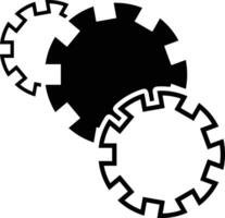 Gear setting symbol icon vector image. Illustration of the industrial wheel mechine mechanism design image