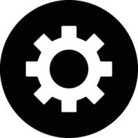 Gear setting symbol icon vector image. Illustration of the industrial wheel mechine mechanism design image