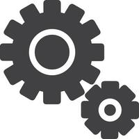 Gear setting symbol icon vector image. Illustration of the industrial wheel mechine mechanism design image