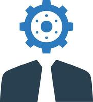 Gear setting symbol icon vector image. Illustration of the industrial wheel mechine mechanism design image