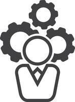 Gear setting symbol icon vector image. Illustration of the industrial wheel mechine mechanism design image